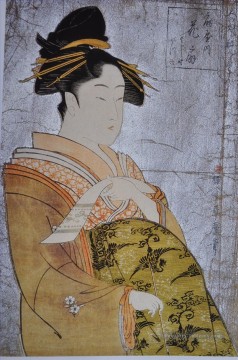 oiran hanaogi Kitagawa Utamaro ukiyo e Bijin GA Peinture à l'huile